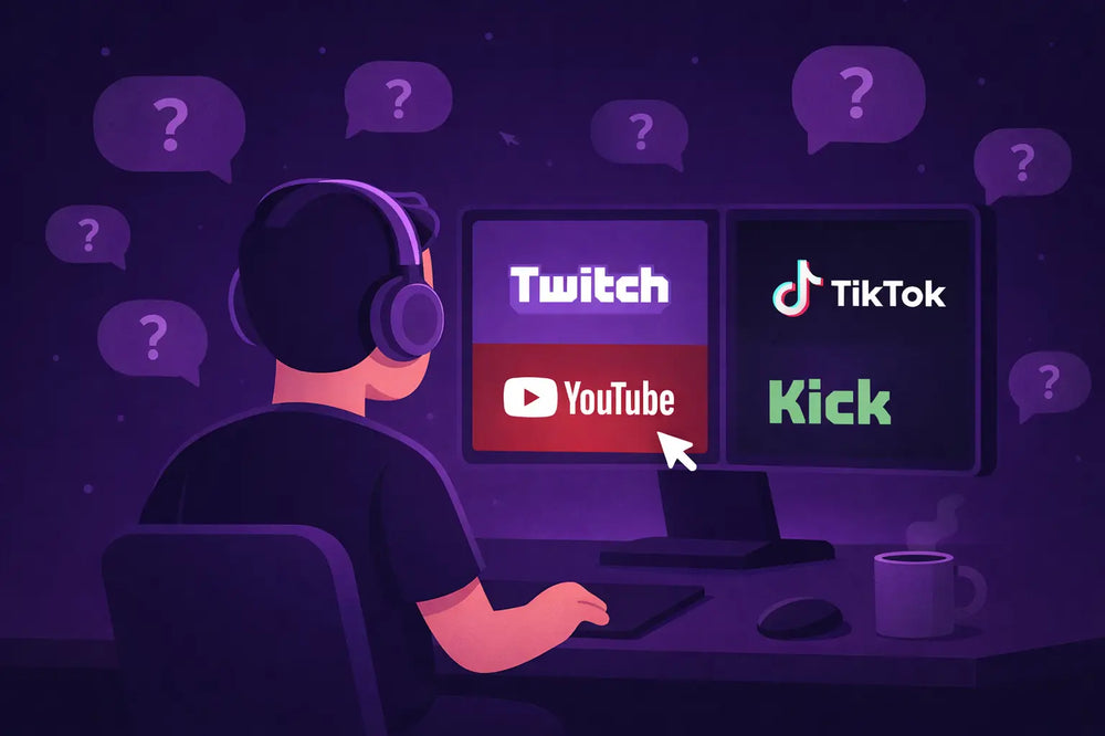 Streaming-Plattformen 2026 im Vergleich: Twitch vs. YouTube vs. TikTok vs. Kick (Monetarisierung, Features & was sich wirklich lohnt)