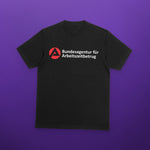 Bundesagentur für Arbeitszeitbetrug Shirt Schwarz Meme Design