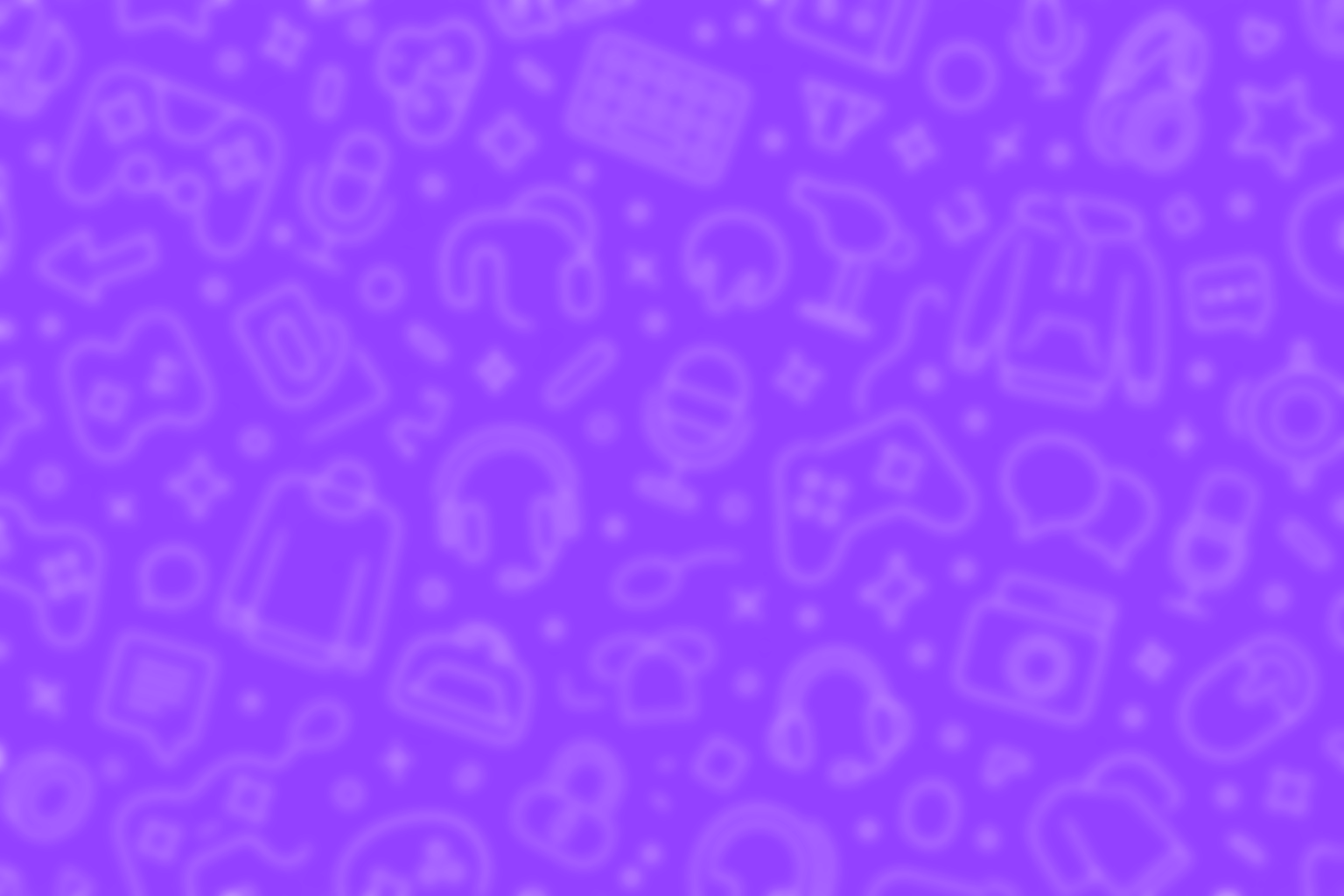 Verschwommenes Muster aus verschiedenen Technik Gegenständen und Merchandise